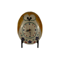Small yellow owl oval clock