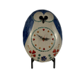 Large blue owl oval clock