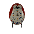 Orologio ovale gufo grande rosso