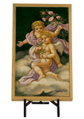 Quadro angeli fondo verde - Variante A