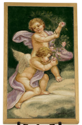 Quadro angeli fondo verde - Variante B
