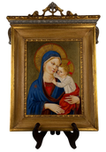 Quadro Madonna c/b fondo oro Beato Ang.