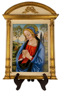 Quadro Madonna c/b fondo paesaggio Perugino