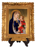 Quadro Madonna c/b fondo oro