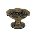 Blue scalloped raised fruit bowl