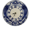 Orologio cornucopie piatto