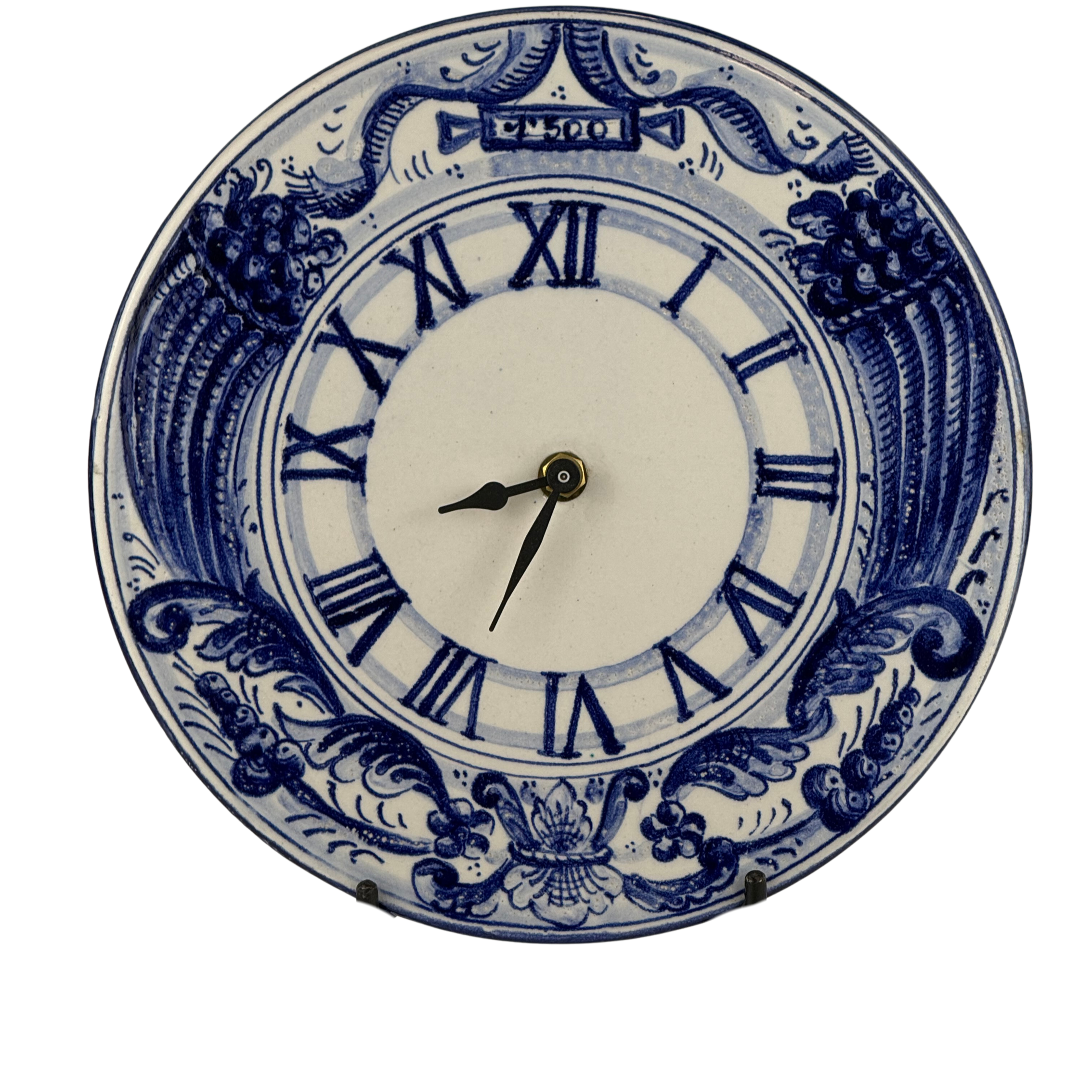 Orologio cornucopie piatto