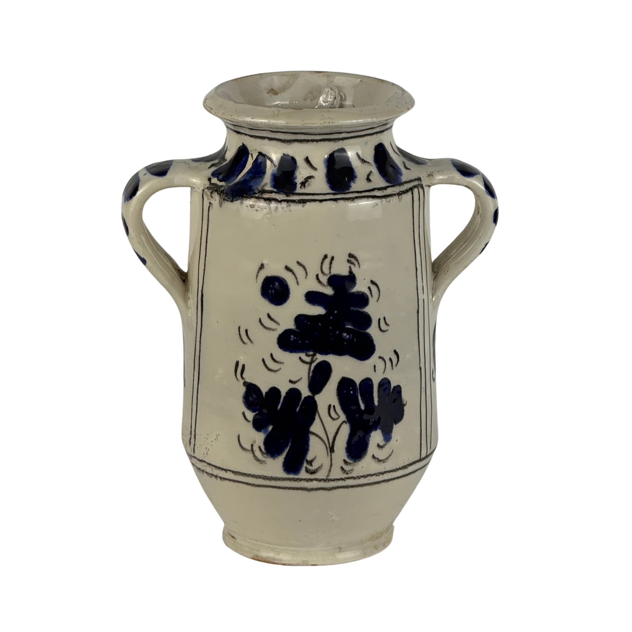 Vase, 2-handled, zaffera