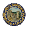Piatto Scorcio Spello - Ø35 cm - Decoro B