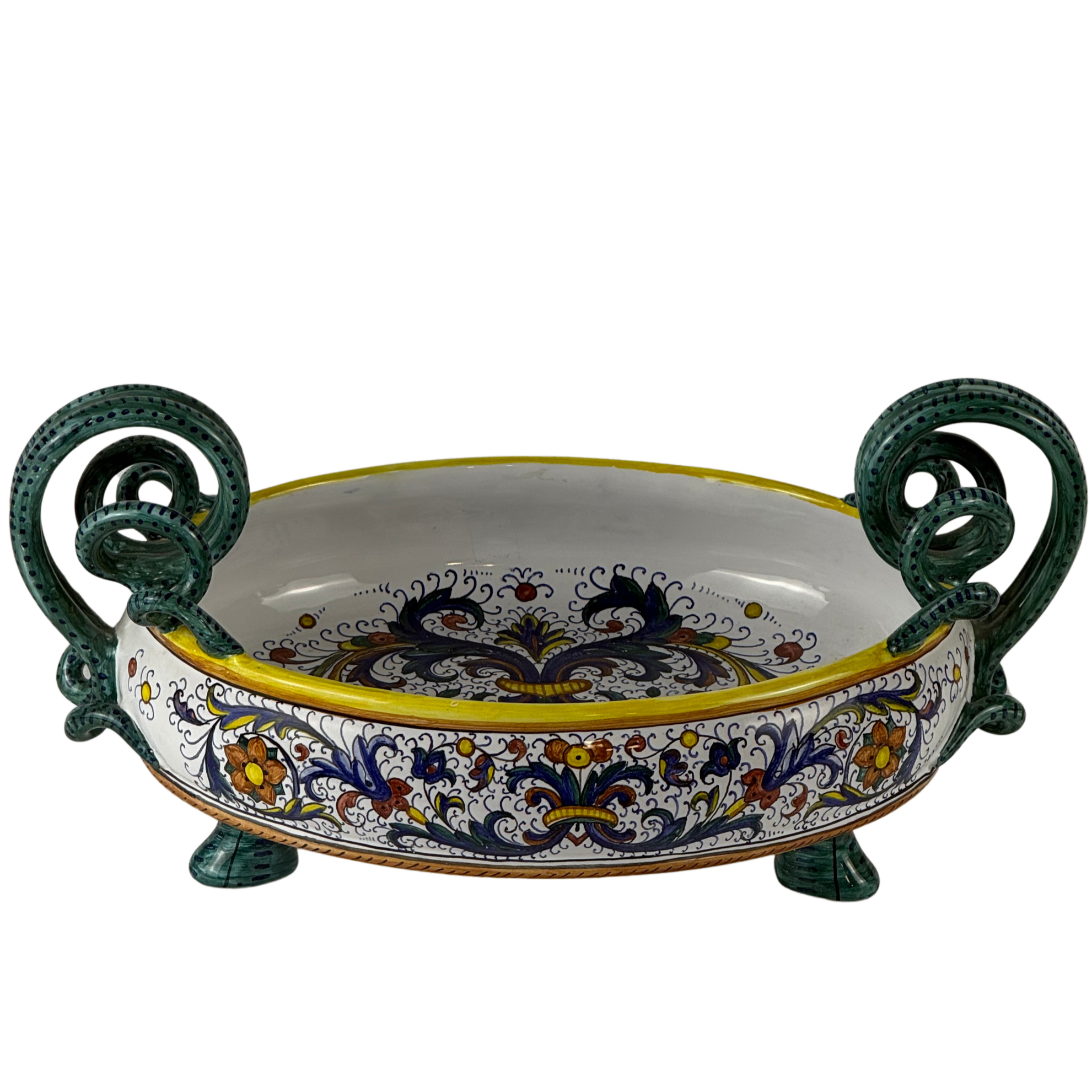 Oval centerpiece hand. snake AD w/feet