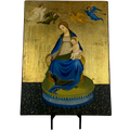 Icona Madonna c/Bambino olio/tavola - 30x40 cm