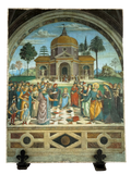 Mattonella fresco/calce  Disputa di Gesù con i Dottori - 19x25 cm