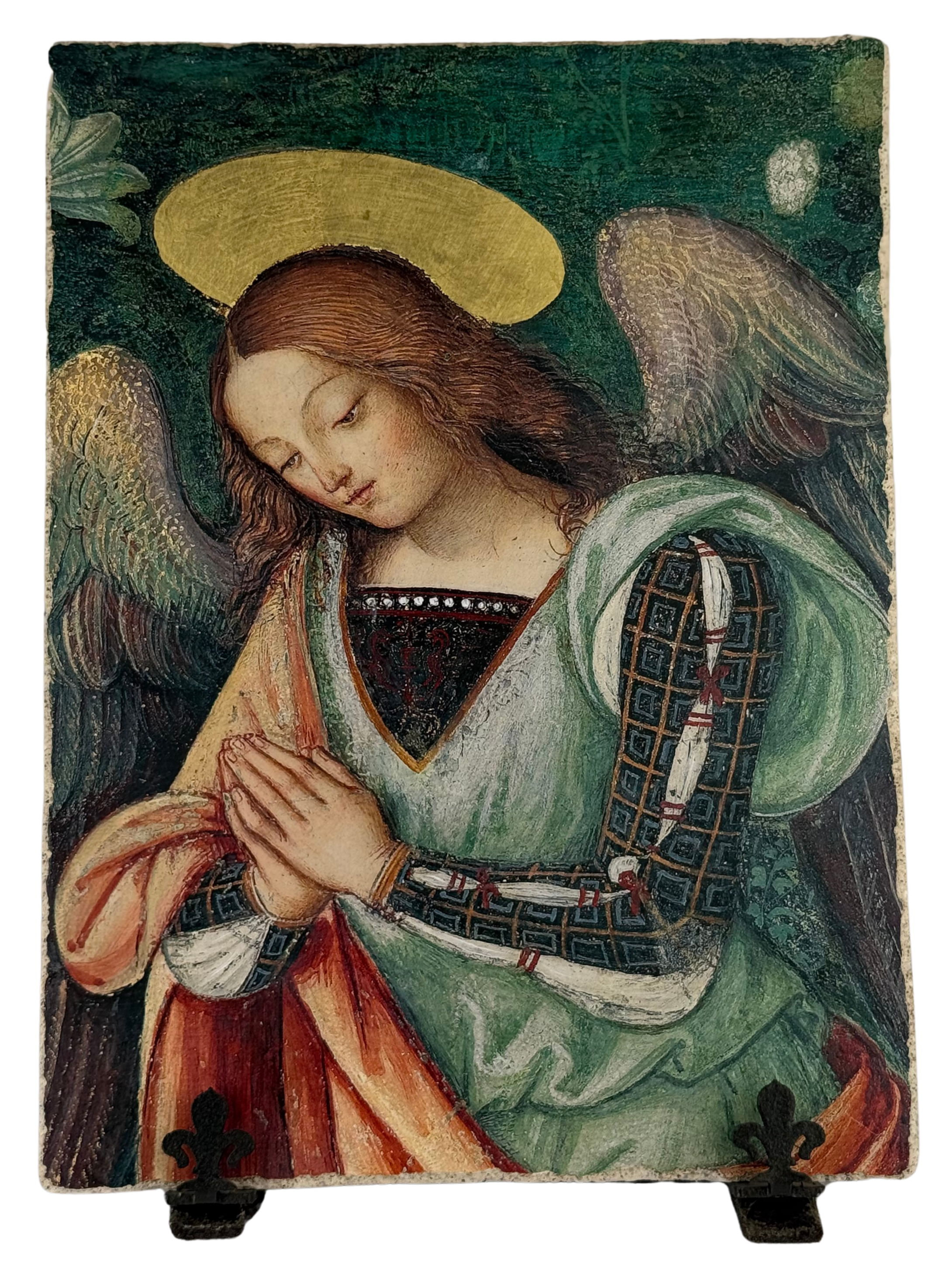 Mattonella fresco/calce  Part. Angelo Natività - 19x25 cm