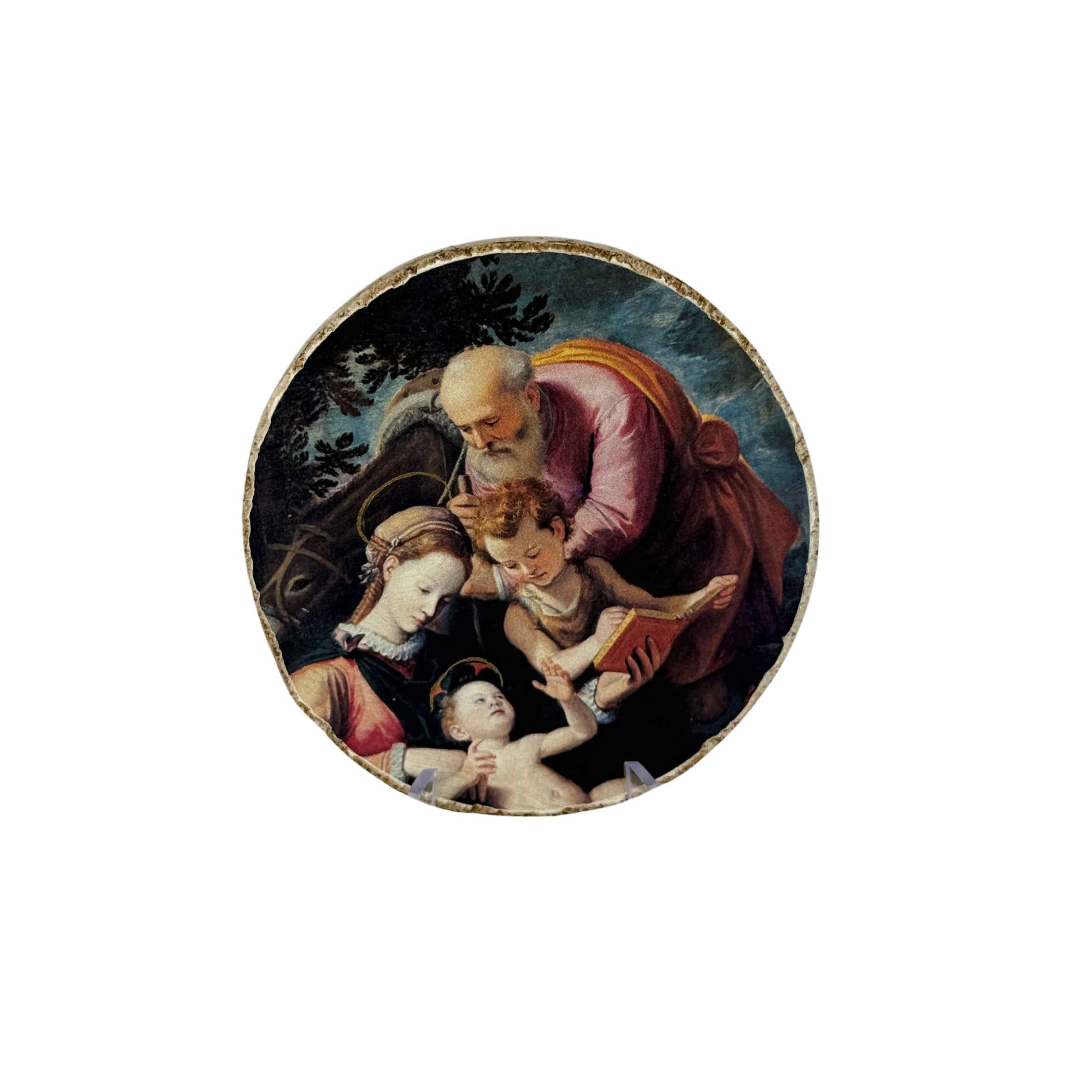 Fresh medallion/lime Holy Family