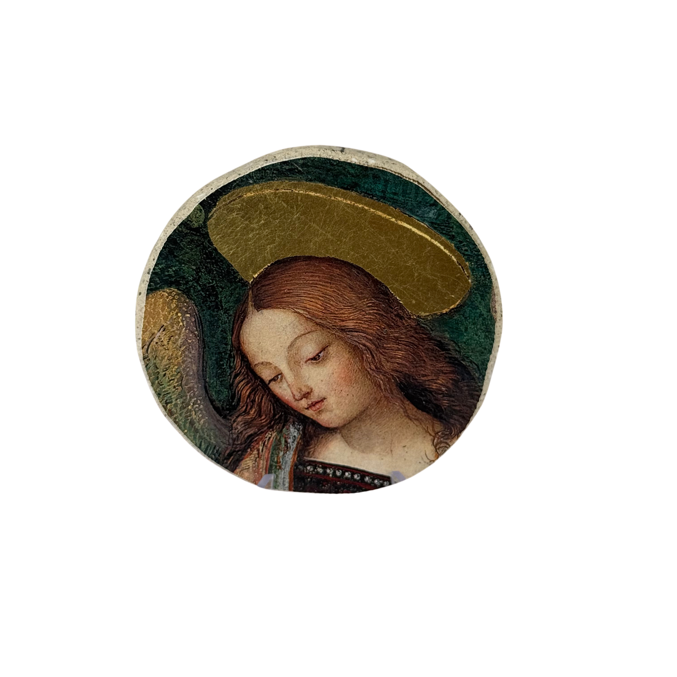Fresh medallion/lime. Part. Face of the angel Nativity