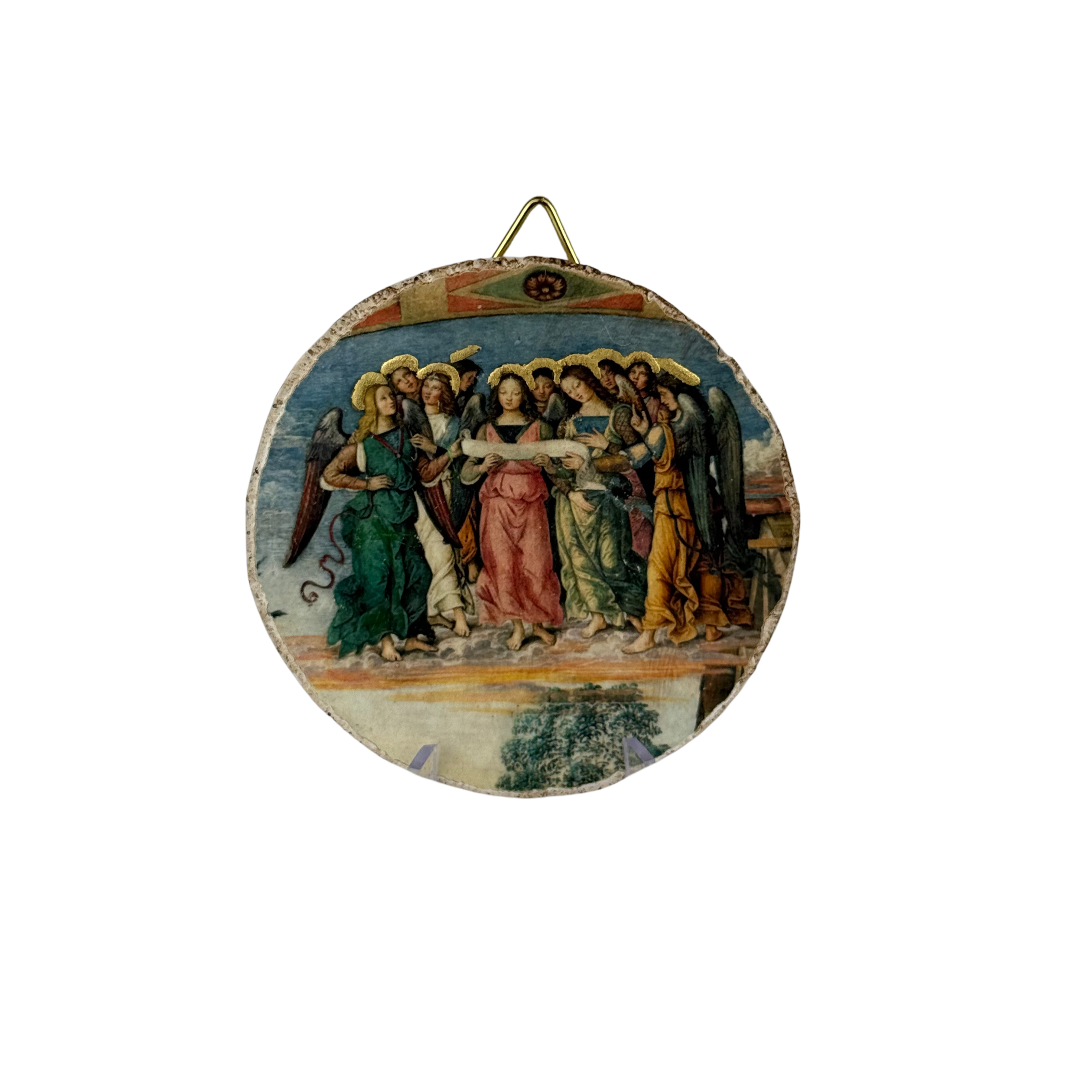 Fresh medallion/lime Part. Choir Angels Nativity