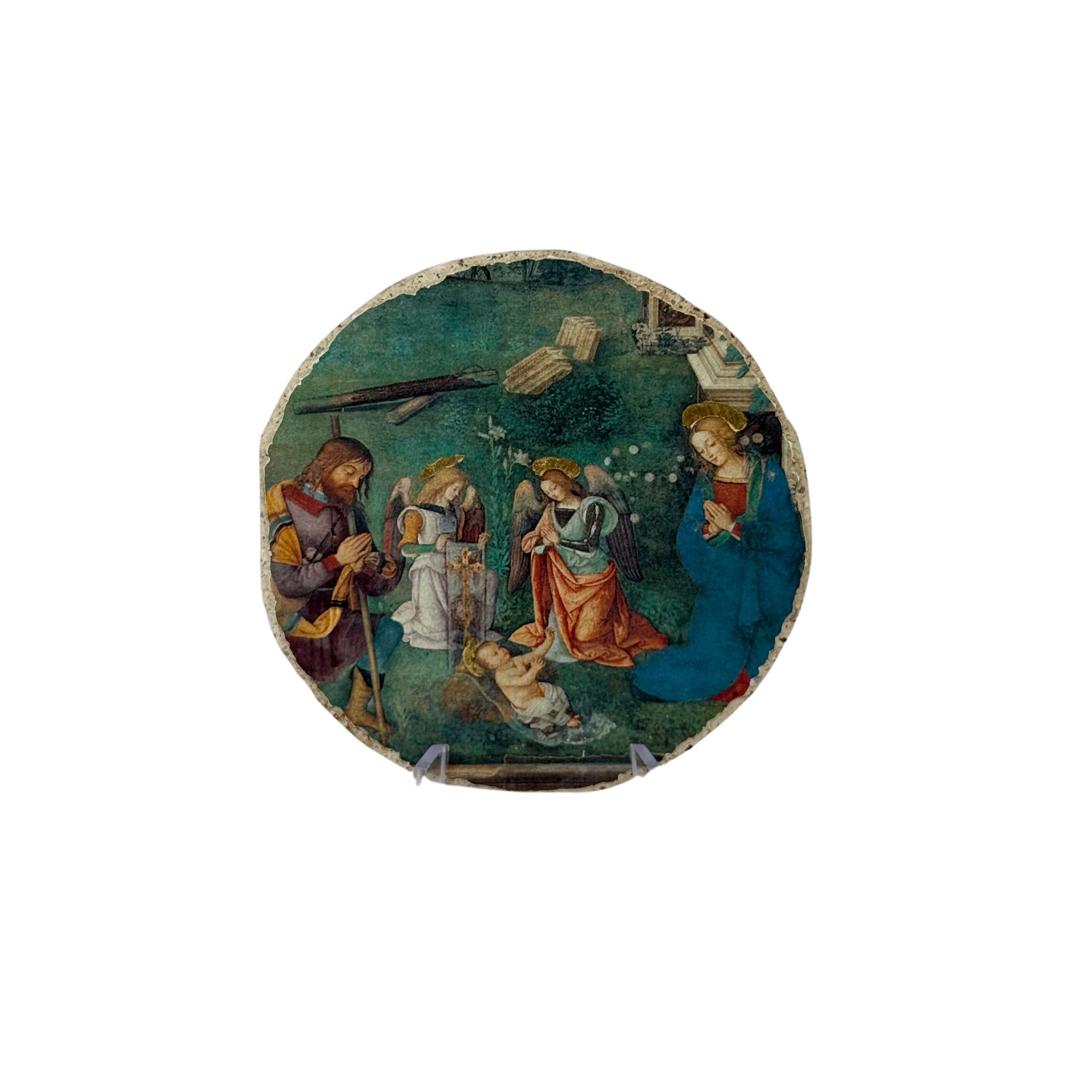 Medaglione fresco/calce  Natività - Riproduzione - Pinturicchio