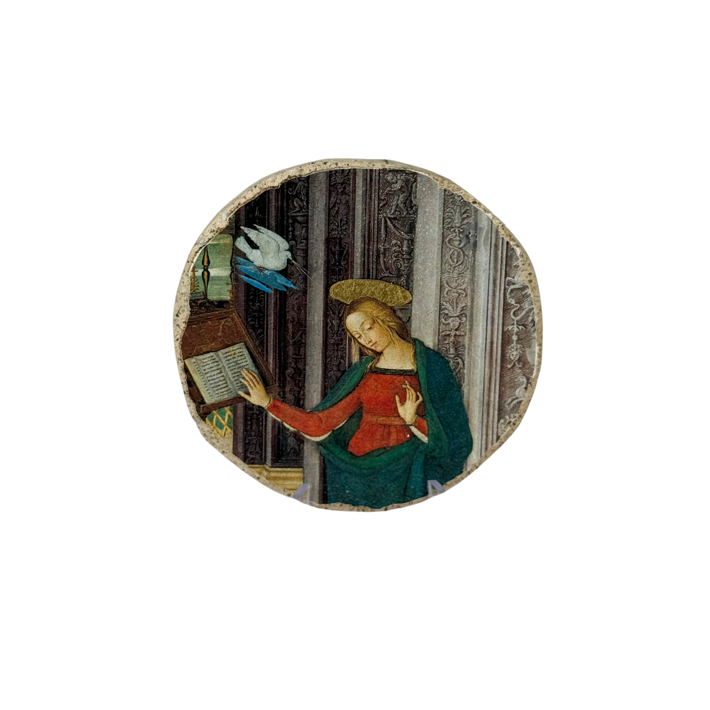 Medaglione fresco/calce Part. Annunciazione