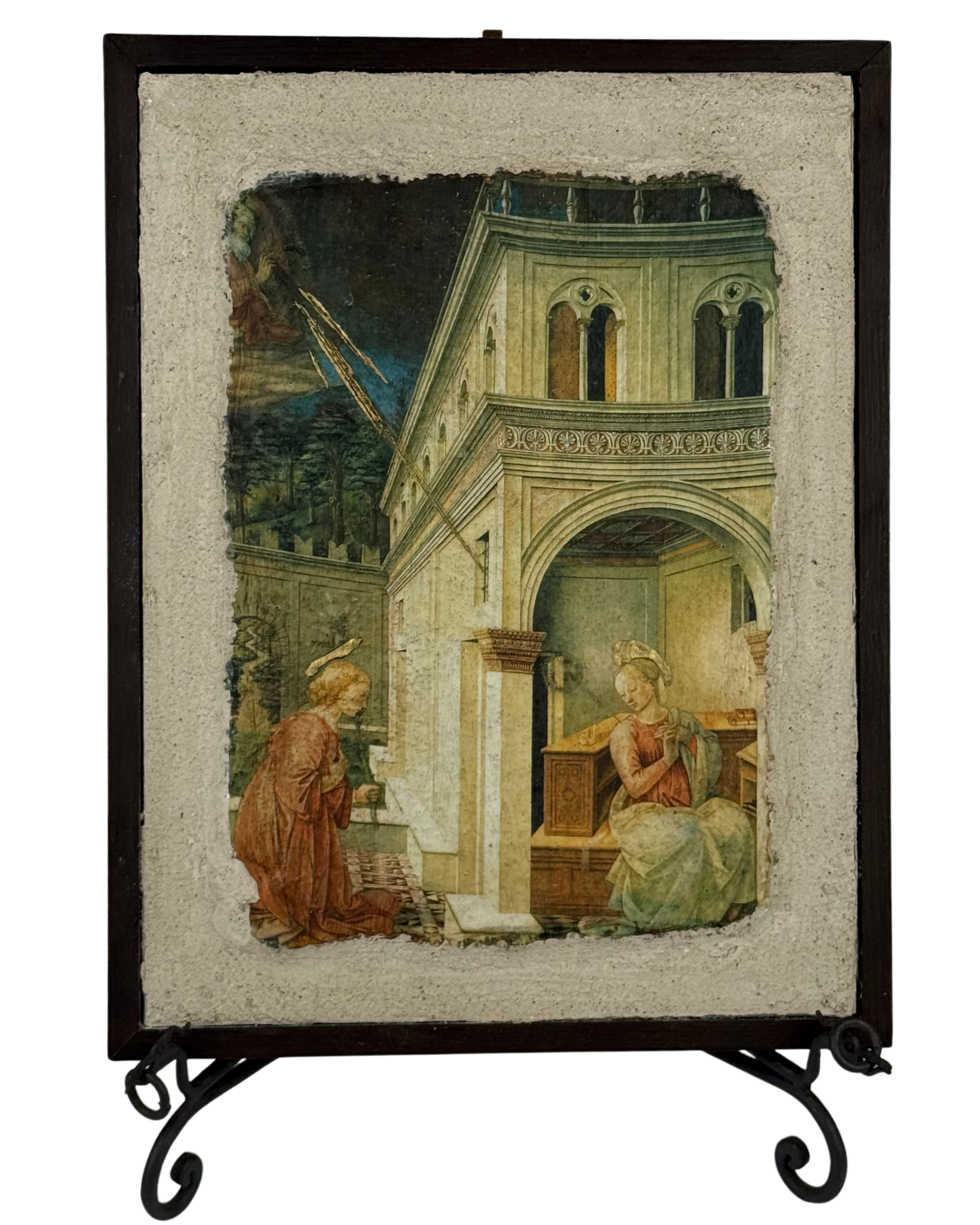 Annunciation fresco/lime painting