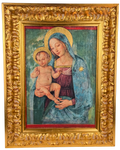 Painting Madonna with Child oil/canvas - 43x55 cm (Reproduction - Pinturicchio)