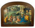 Quadro Natività fresco/calce corn.arrotond.