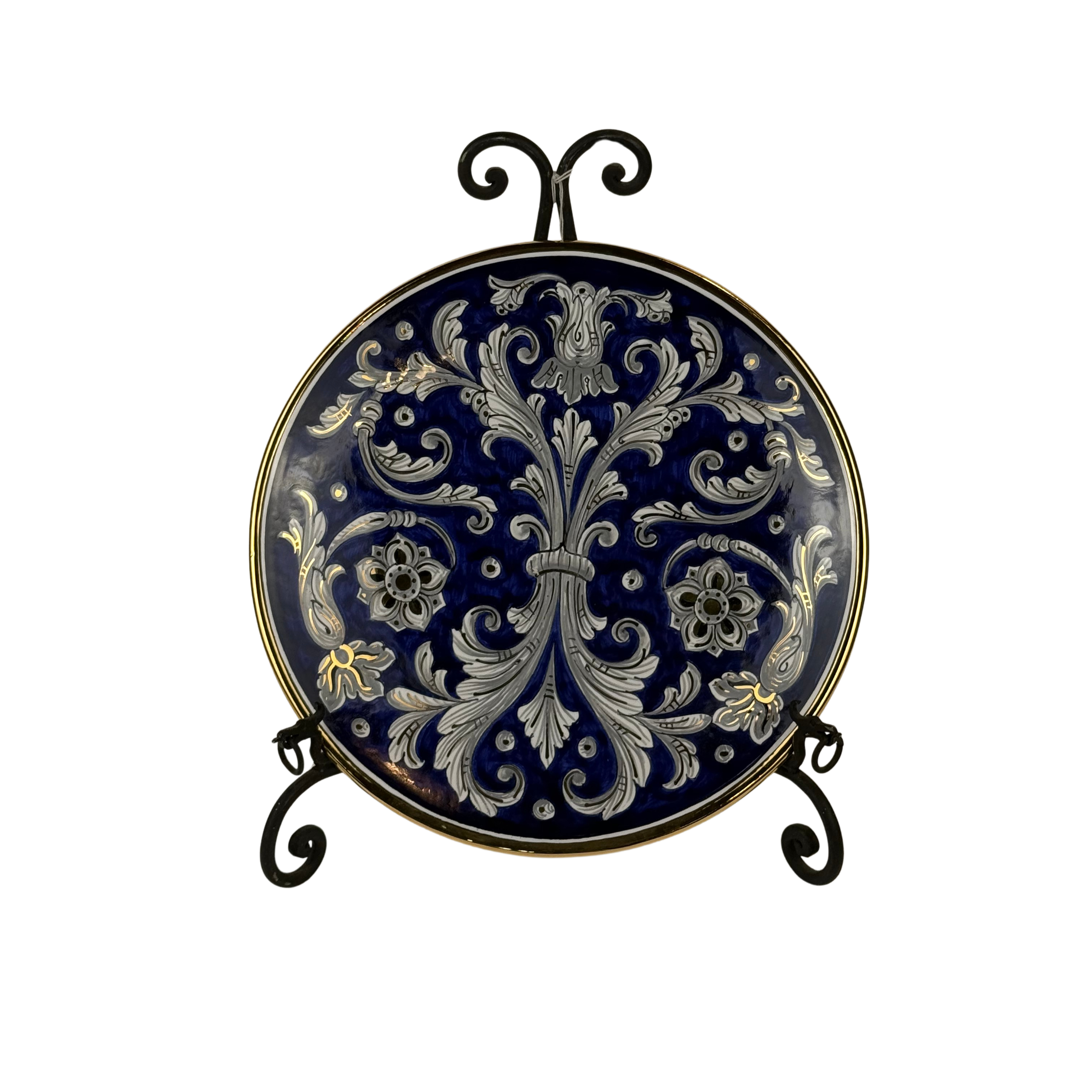 Piatto Blu/Oro - Ø25 cm