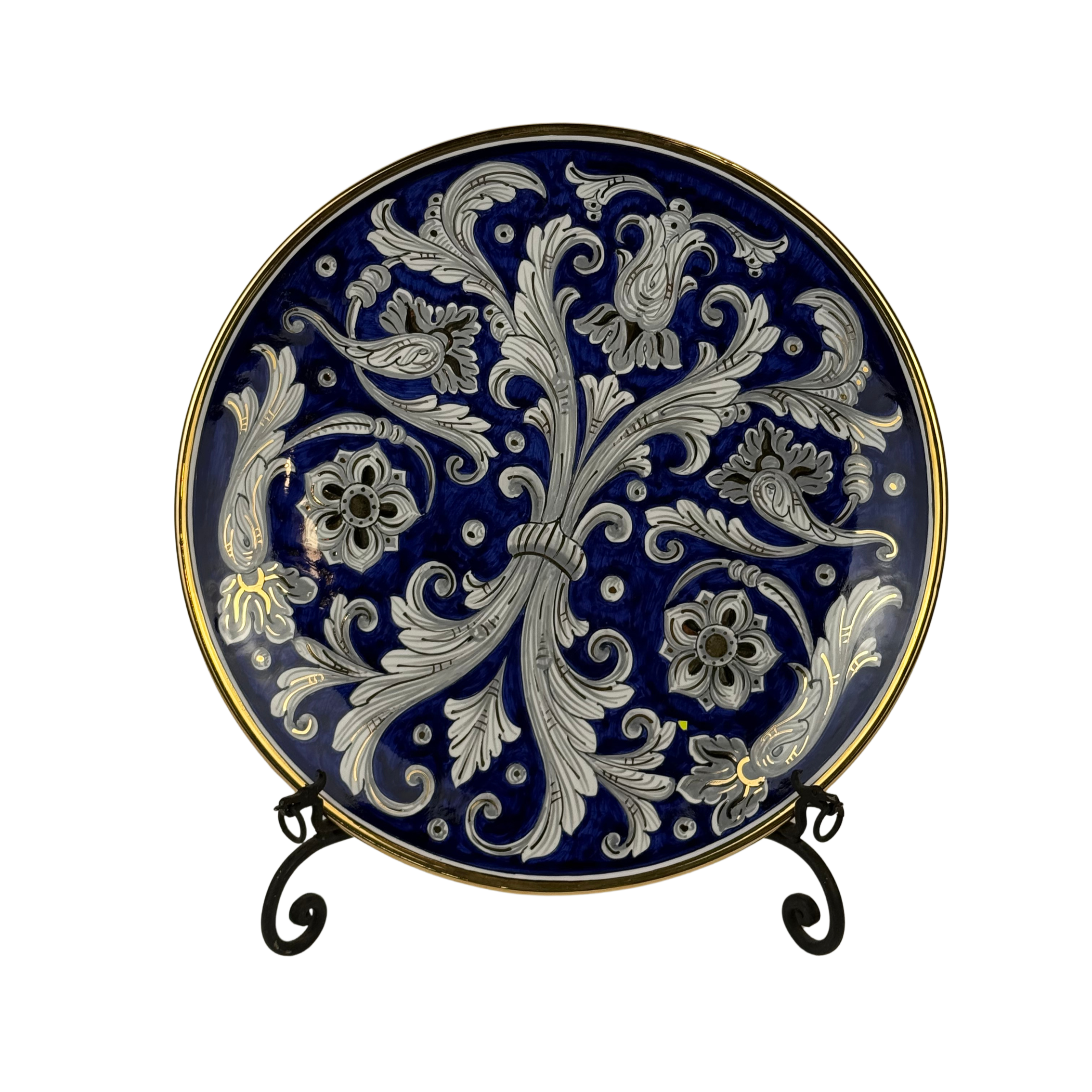 Piatto Blu/Oro - Ø30 cm