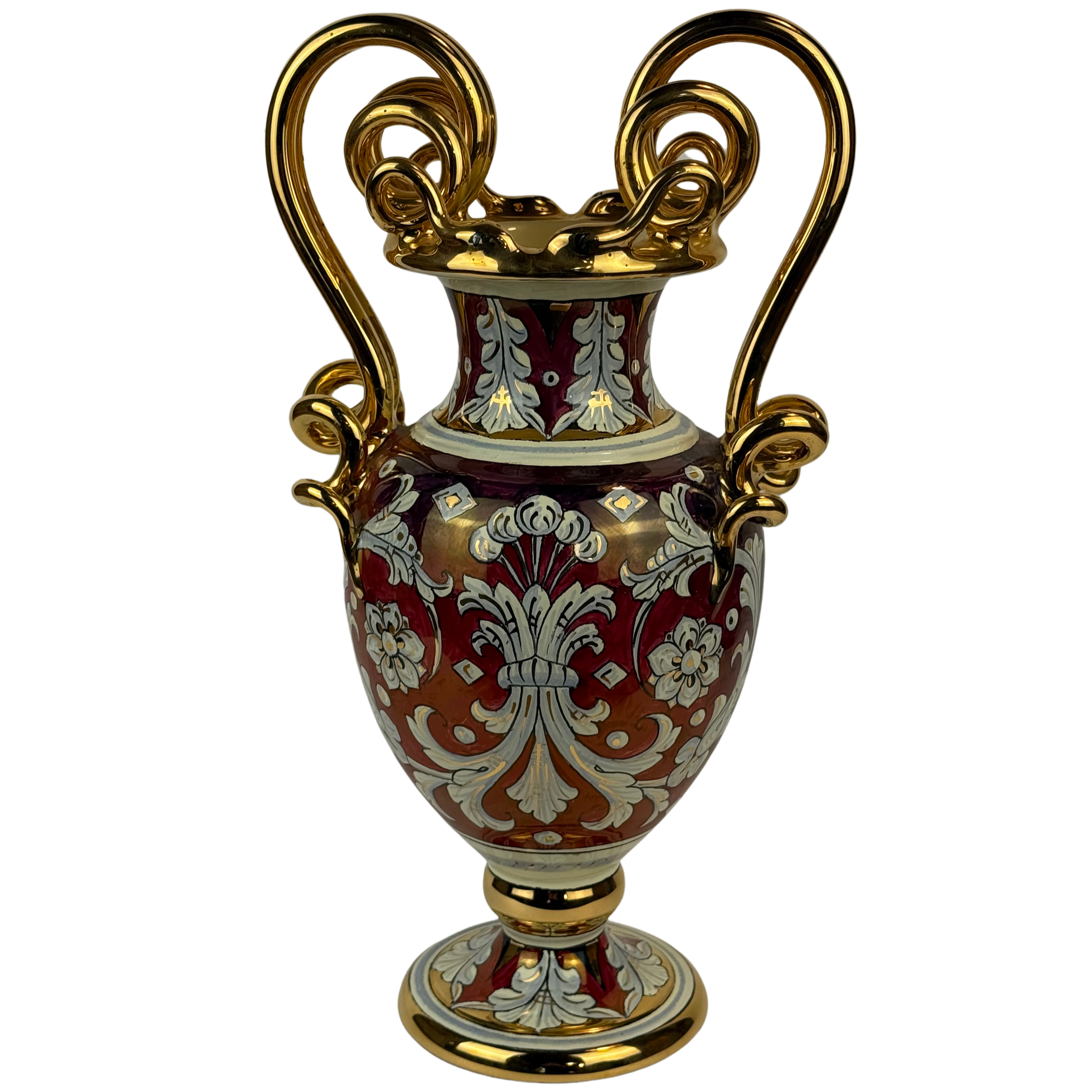 Snake vase Red/Gold