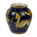 Vaso blu decoro grottesco